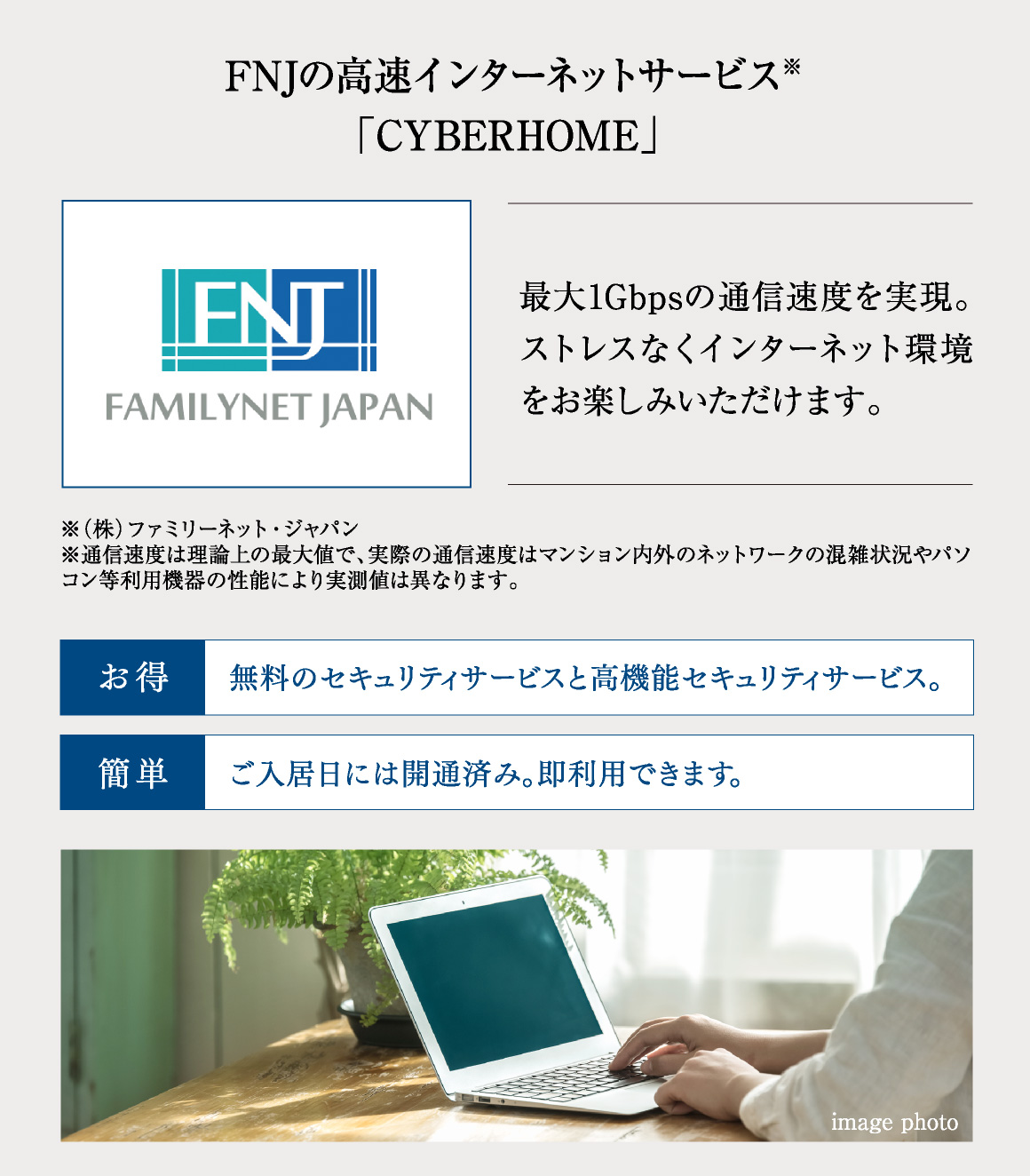 FNJの高速インターネットサービス「CYBERHOME」